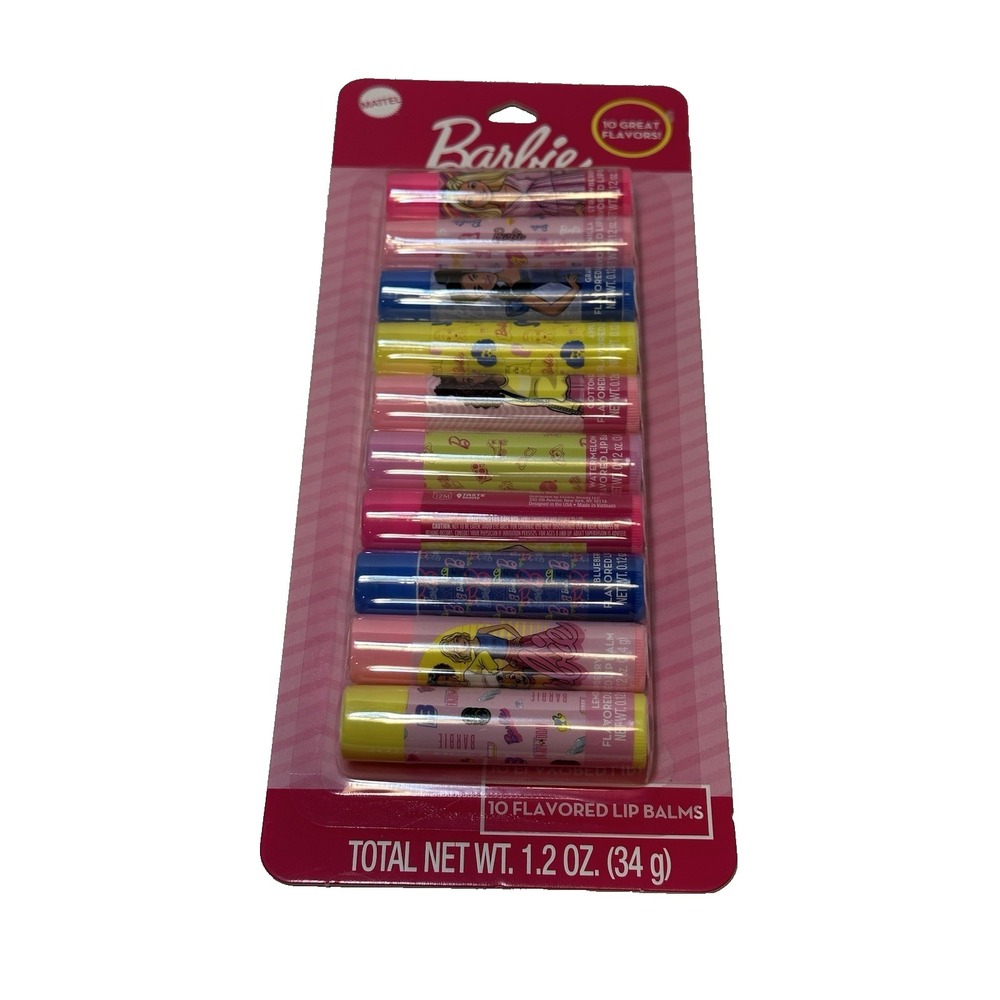 10 FLAVORED‎ LIP BALMS BARBIE  taste beauty